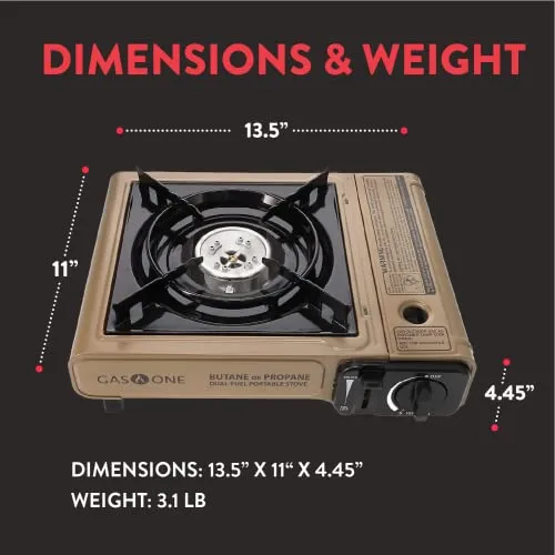 Gas One GS-3400P Propane or Butane Stove Dual Fuel Stove