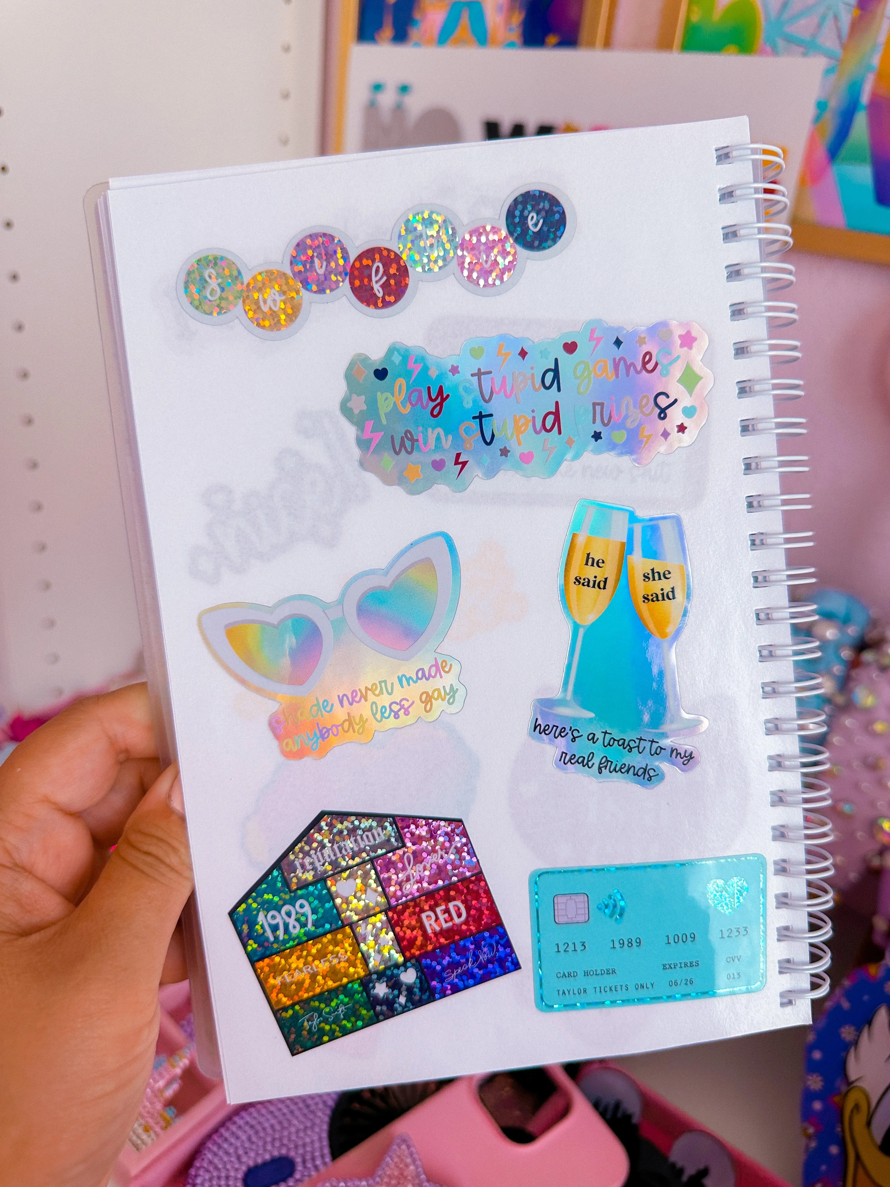 Glitter Waterproof Sticker - 1,2,3 LGB