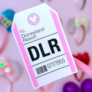 Glitter Waterproof Sticker - Vinyl DL Luggage Tag