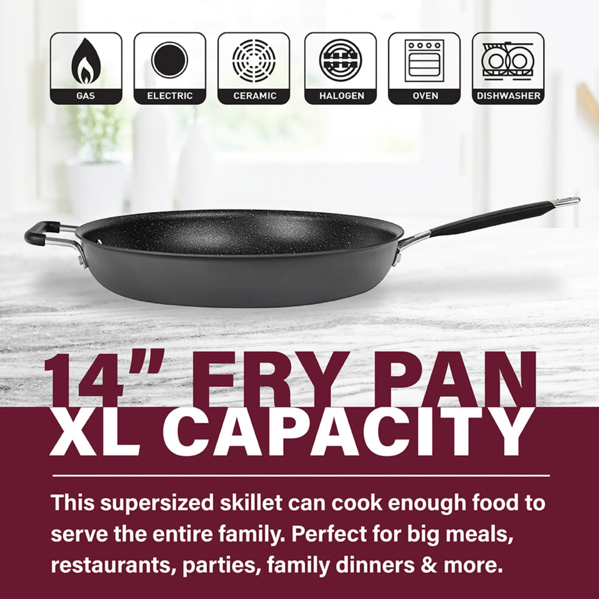 Granitestone - The Family Pan - 14" Extra Large Skillet