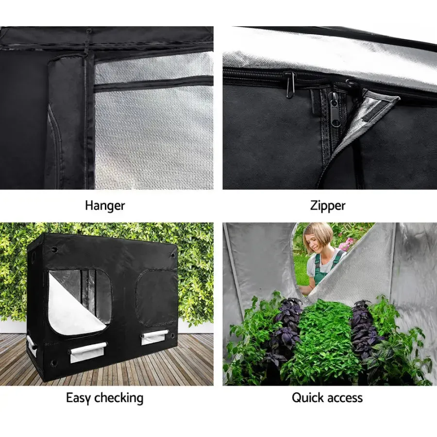 Green Fingers Hydroponics Grow Tent Kits Hydroponic Grow System 2.4m x 1.2m x 2m 600D Oxford