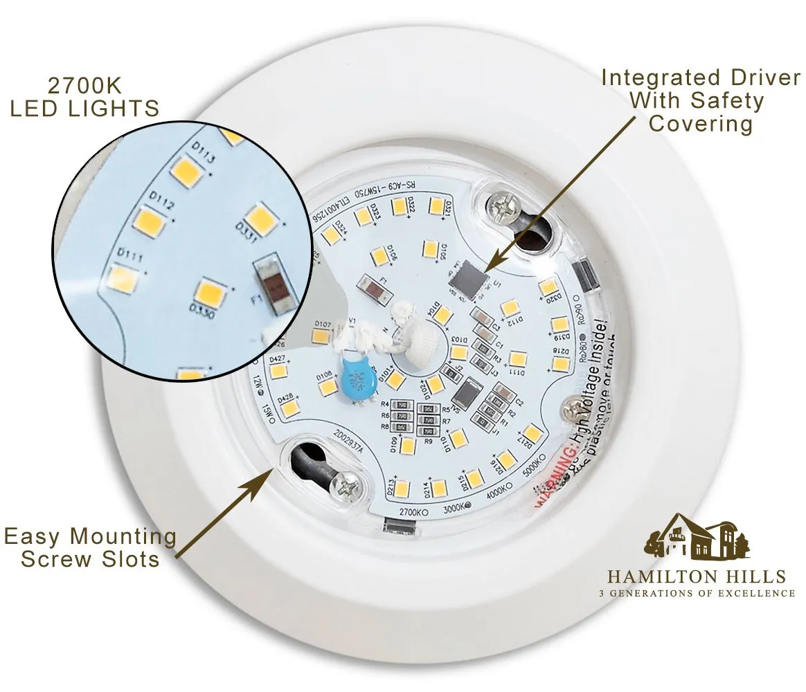 Hamilton Hills New Modern Large Oval LED Ceiling Light | Contemporary Sleek Circular