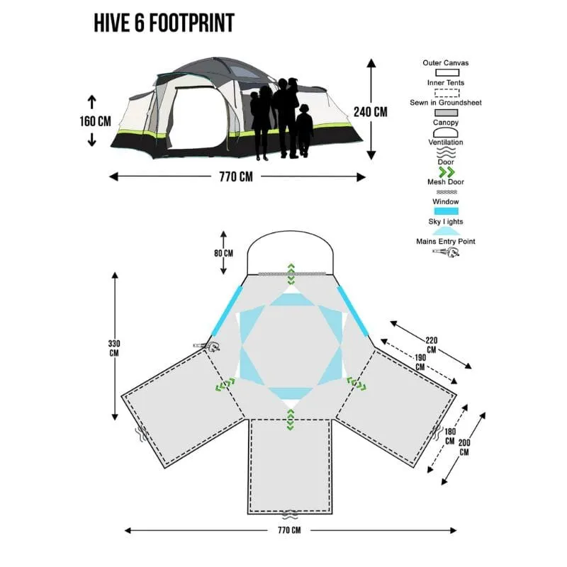 Hive - 6 Man Poled Tent