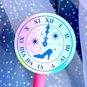 Holographic Waterproof Sticker - Midnight Clock