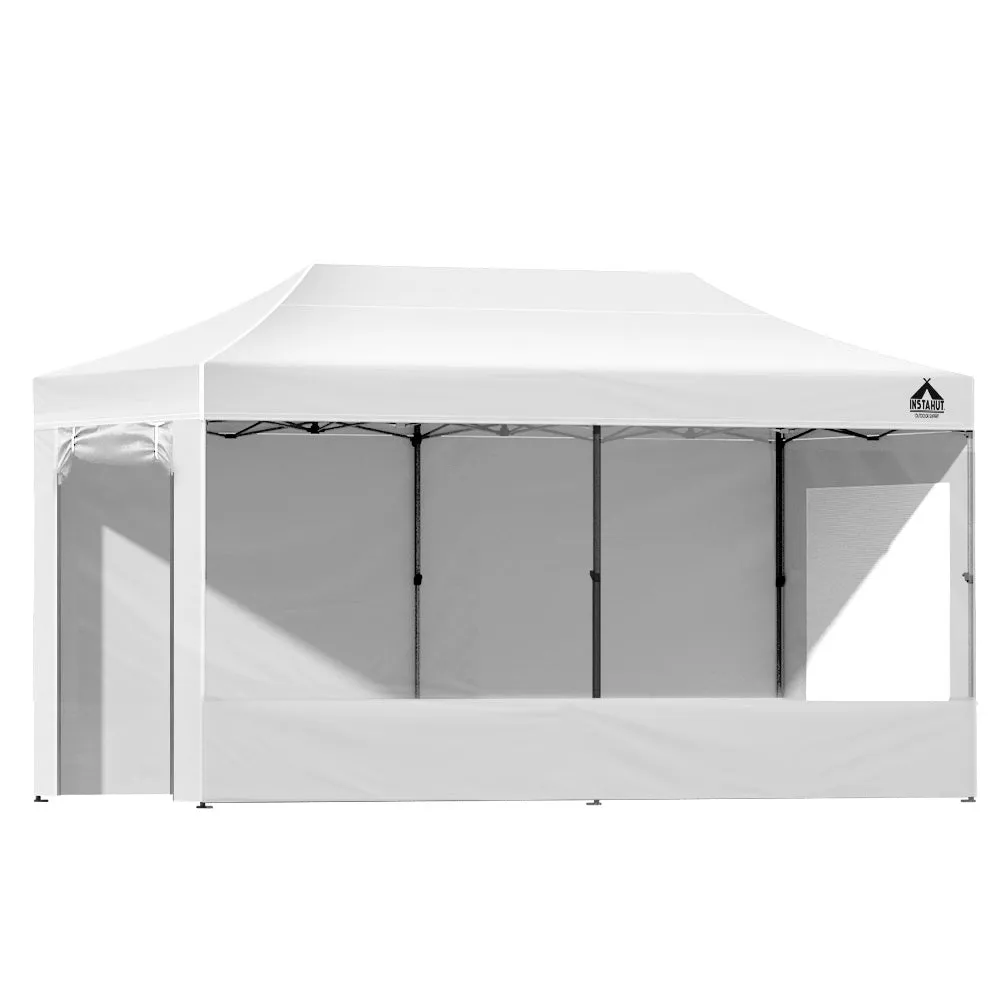 Instahut Gazebo 3x6 Pop Up Marquee Folding Tent Wedding Gazebos Camping Outdoor Shade Canopy White