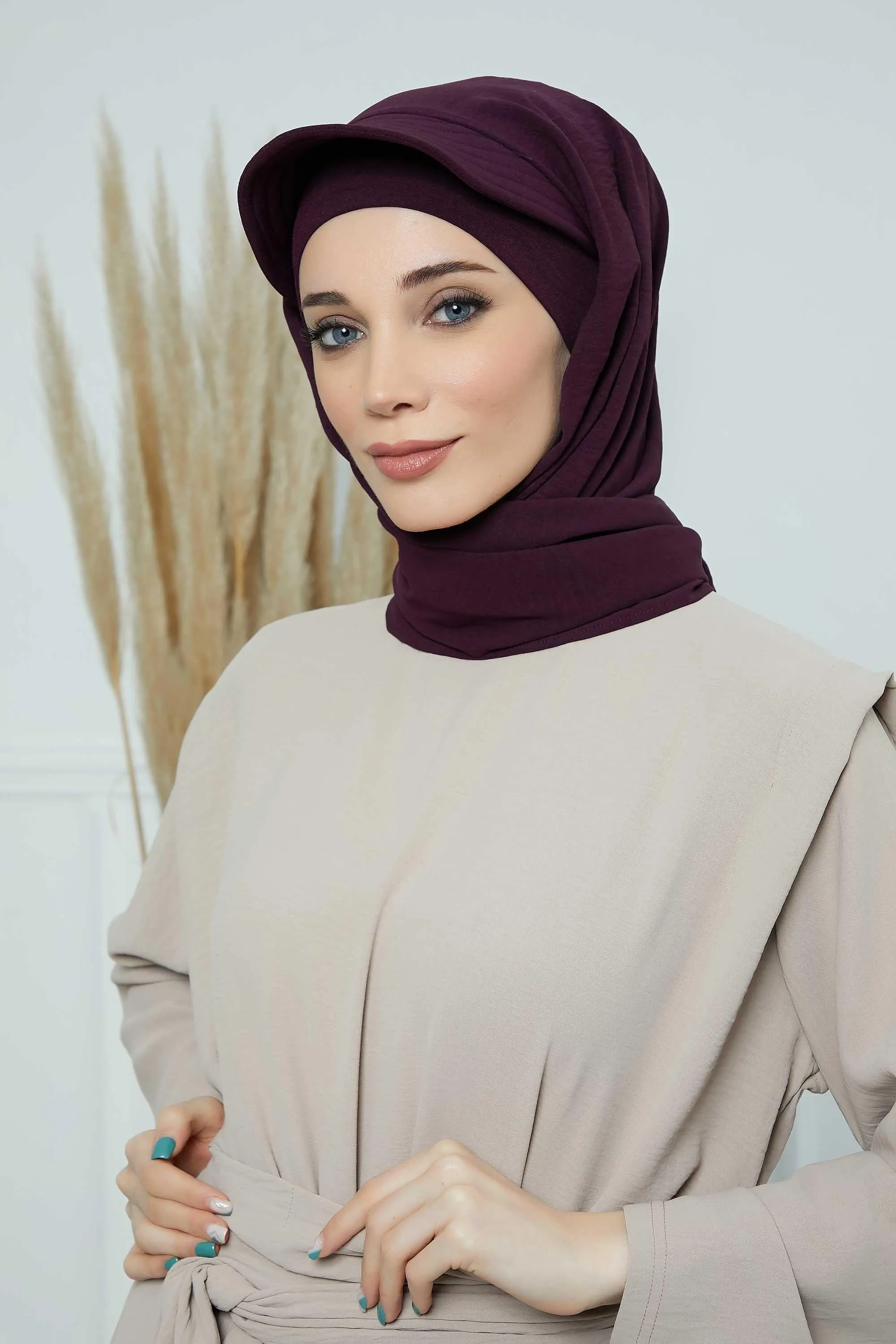 Instant Aerobin Shawl Newsboy Scarves Bandana Women's Cap Turban Visor Stylish Hijab Hat Turban,SS-1A