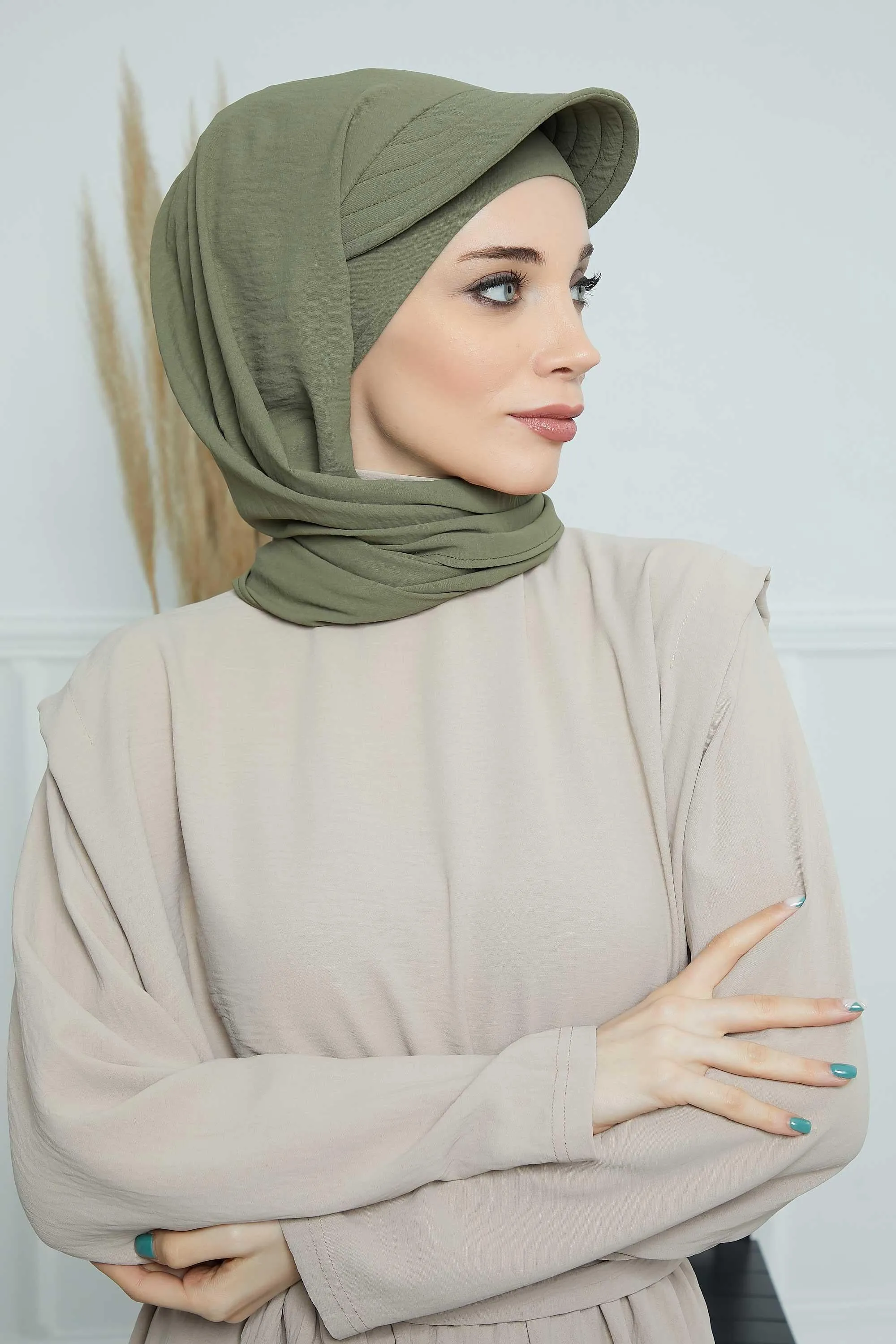 Instant Aerobin Shawl Newsboy Scarves Bandana Women's Cap Turban Visor Stylish Hijab Hat Turban,SS-1A