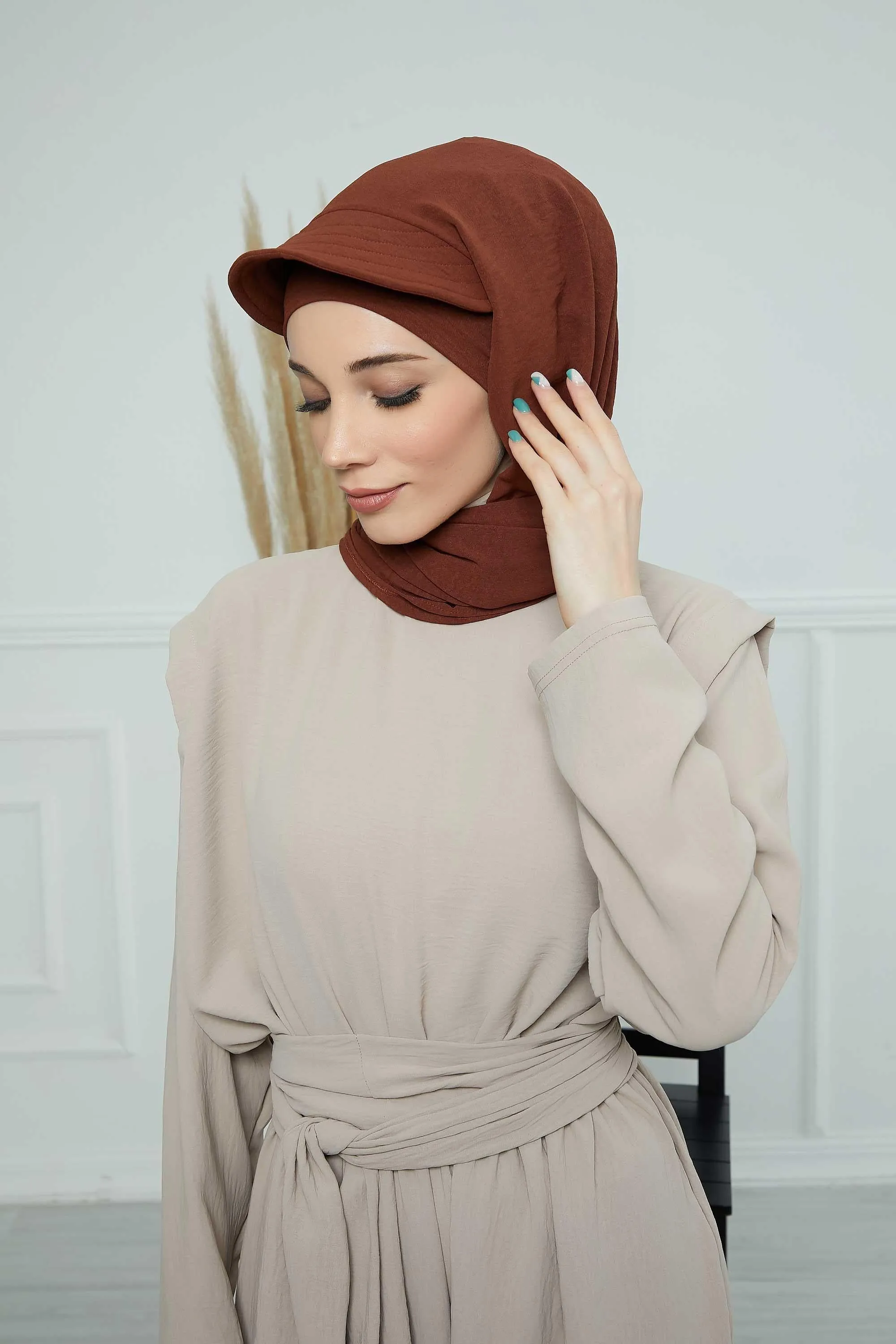 Instant Aerobin Shawl Newsboy Scarves Bandana Women's Cap Turban Visor Stylish Hijab Hat Turban,SS-1A