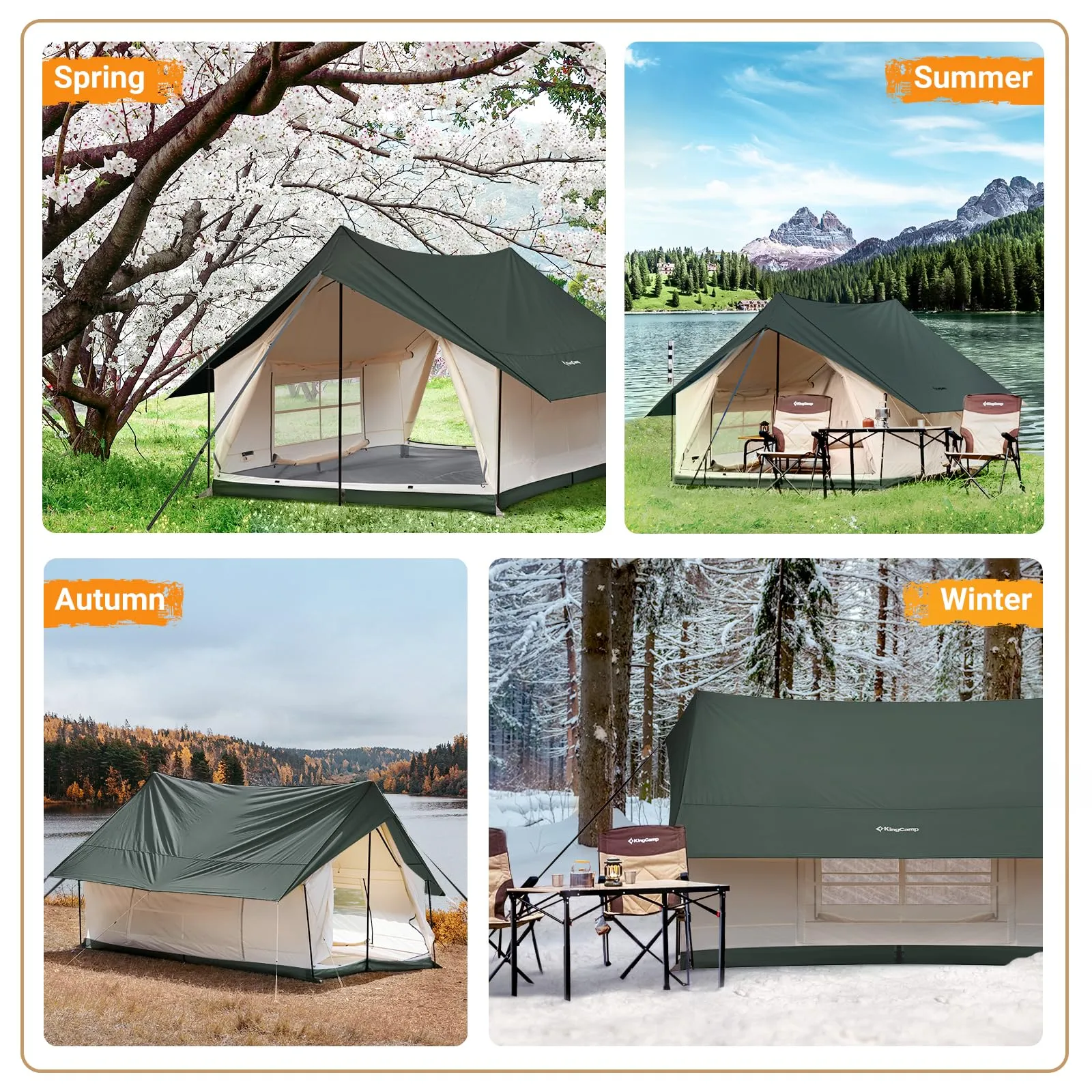 KingCamp Mountain In C2 Cabin Wall Scout Tent