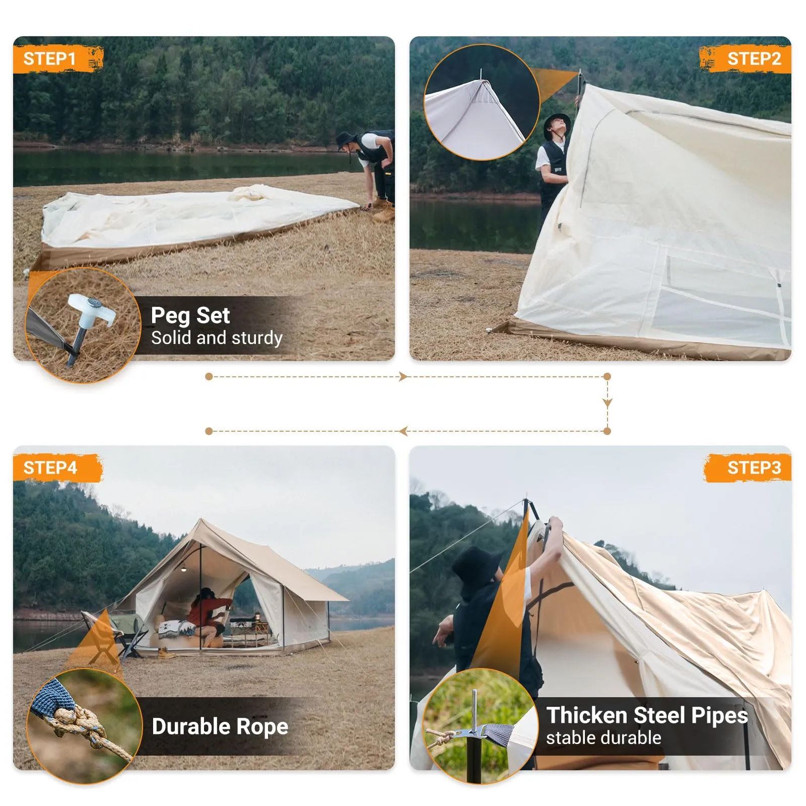 KingCamp Mountain In C2 Cabin Wall Scout Tent