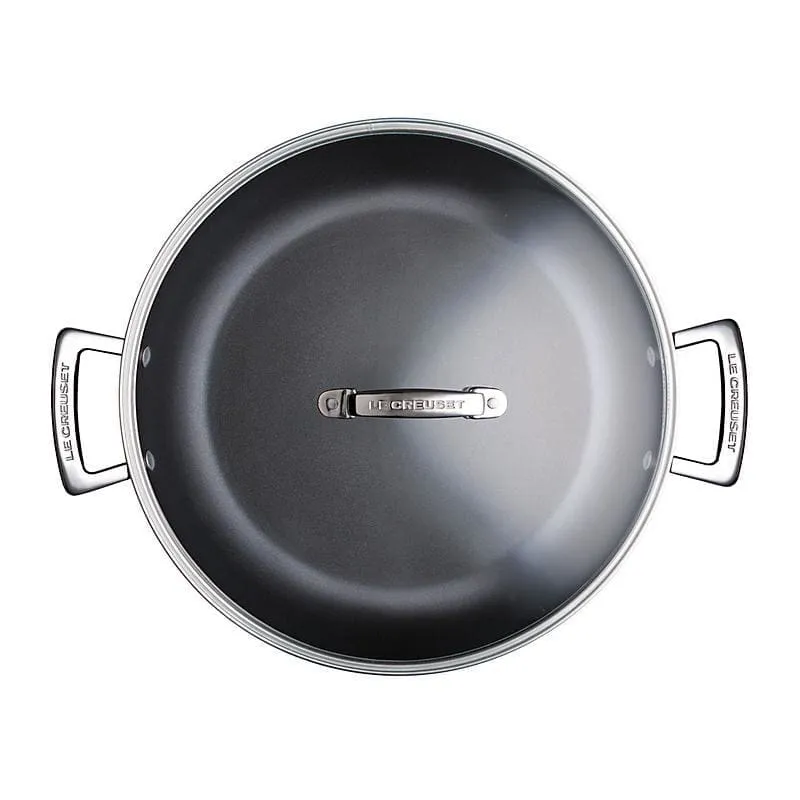 Le Creuset Toughened Non-Stick Shallow Casserole with Glass Lid