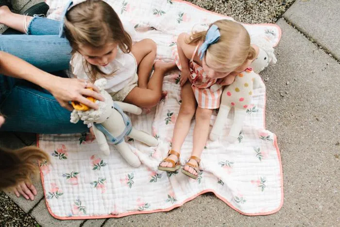 Little Unicorn - Muslin Blanket - Watercolor Rose