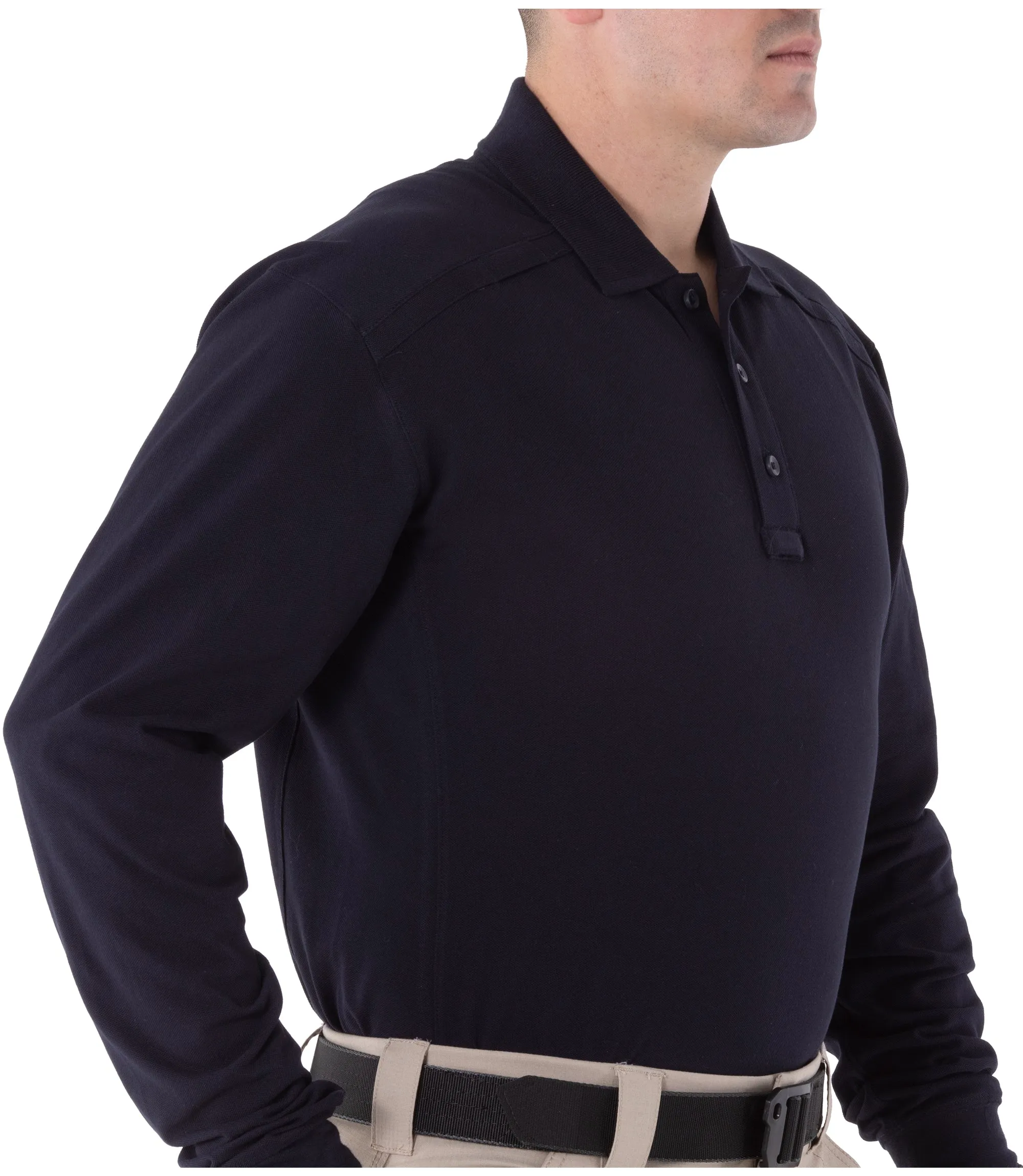 Men's Cotton Long Sleeve Polo