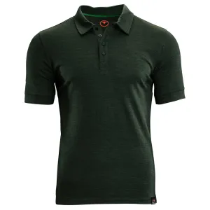 Mens Merino 180 Short Sleeve Polo Shirt (Plain Forest)