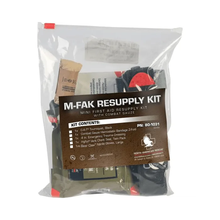 North American Rescue M-FAK Resupply Kit w/ Combat Gauze