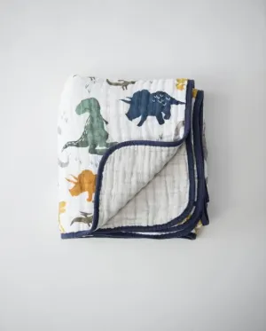 Original Cotton Muslin Quilt - Dino Friends *