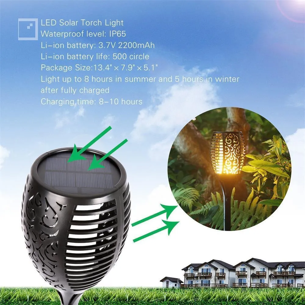 Outdoor Solar Garden Lights Path Lanterns Landscape Yard Lighting Decorative Outside Post Lamp