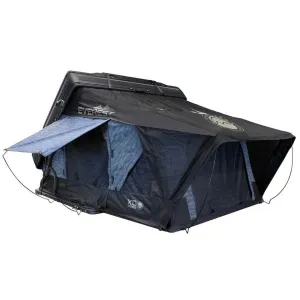 Overland Vehicle Systems XD Everest Cantilever Aluminum Hard Shell Roof Top Tent, Blue Body & Black Rainfly