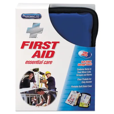 PhysiciansCare Soft-Sided First Aid Kit for up to 10 People, 95 Pieces/Kit (90166)