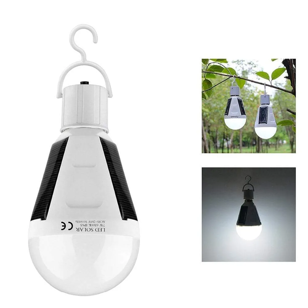 Solar Rechargeable 12W LED Light Bulb