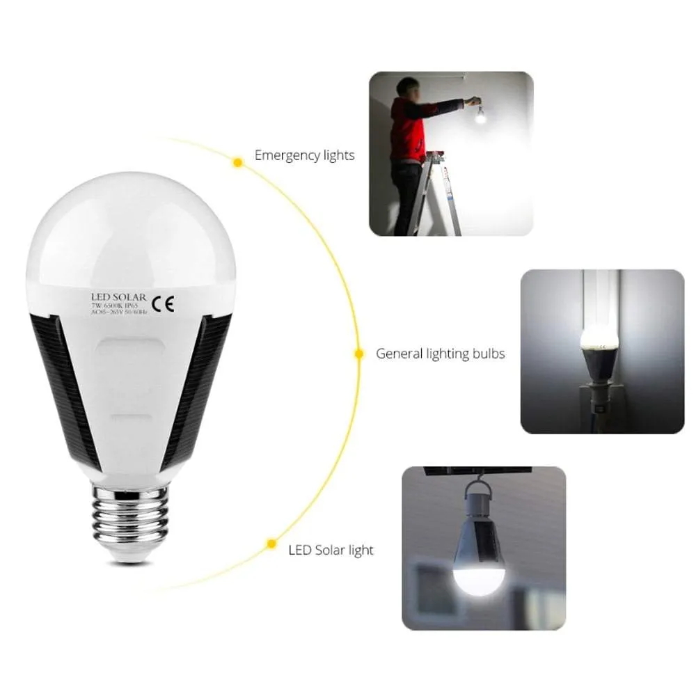 Solar Rechargeable 12W LED Light Bulb