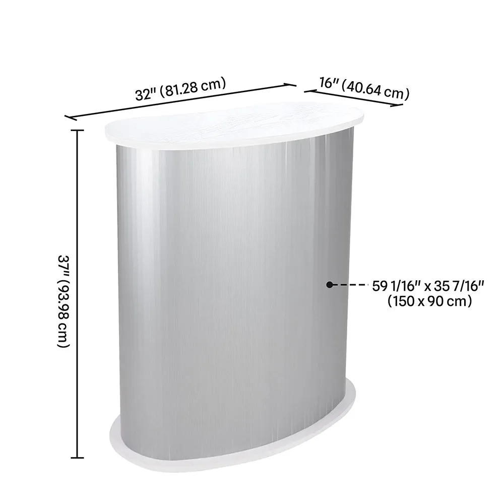 TheLAShop 32"x16"x37" Portable Trade Show Podium Table Counter Stand White