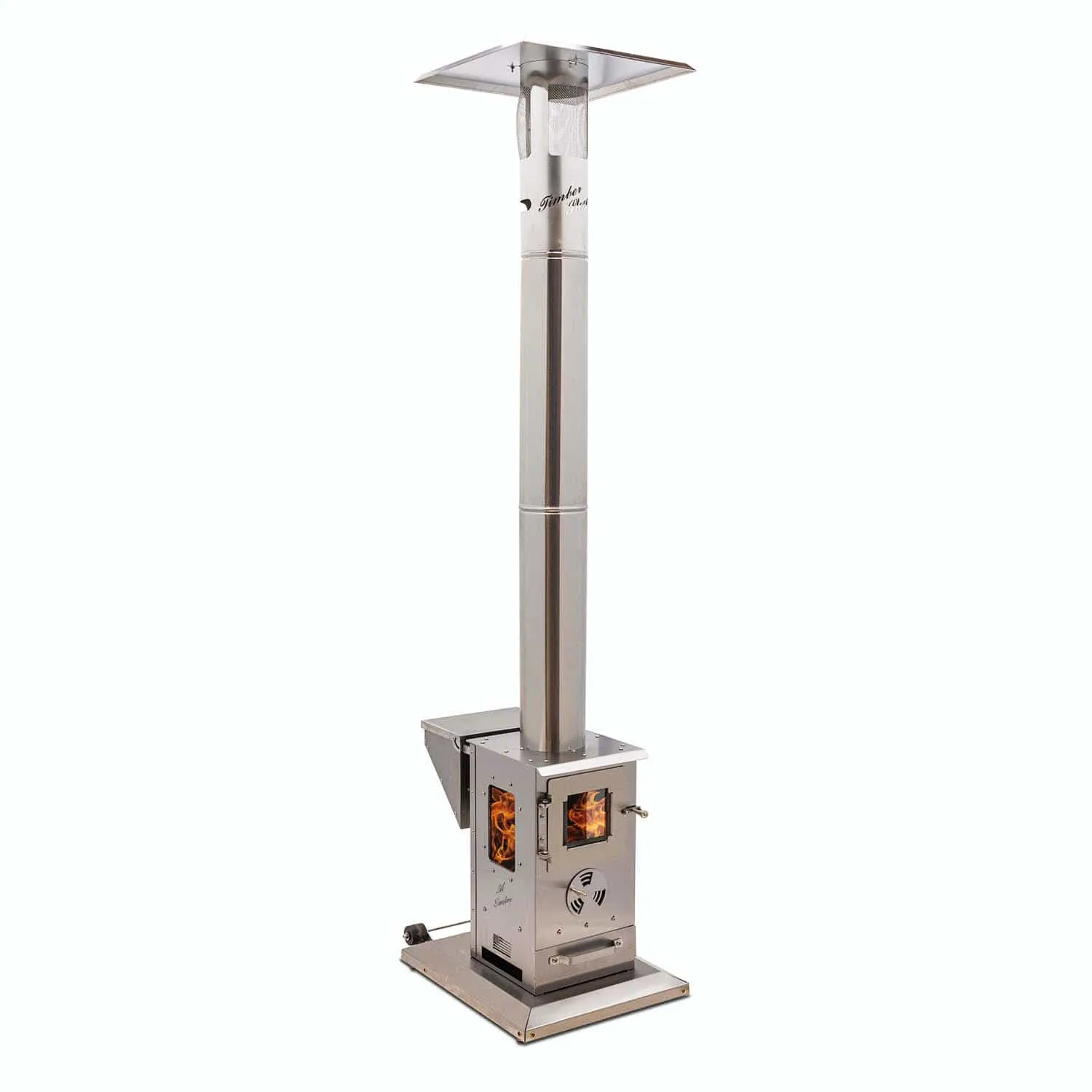 Timber Stoves 84 inch Lil Timber Freestanding Pellet Patio Heater WPPHLTSS1.0