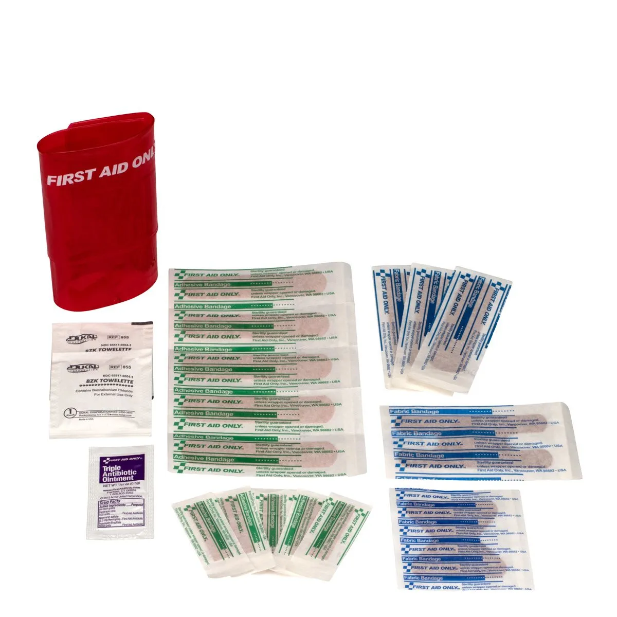 Travel First Aid Kit, Trifold, 18 Piece, Vinyl Case