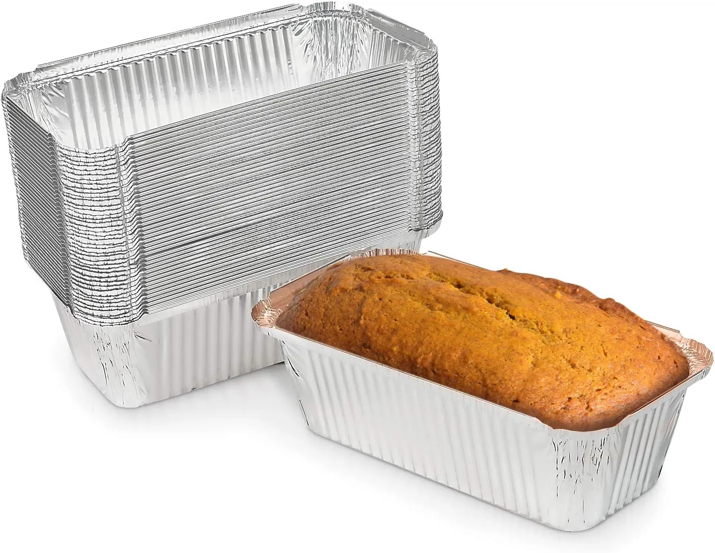 *WHOLESALE* Aluminum 2lb Rectangular Loaf Pans: Ideal for Baking | 500 CT/Case