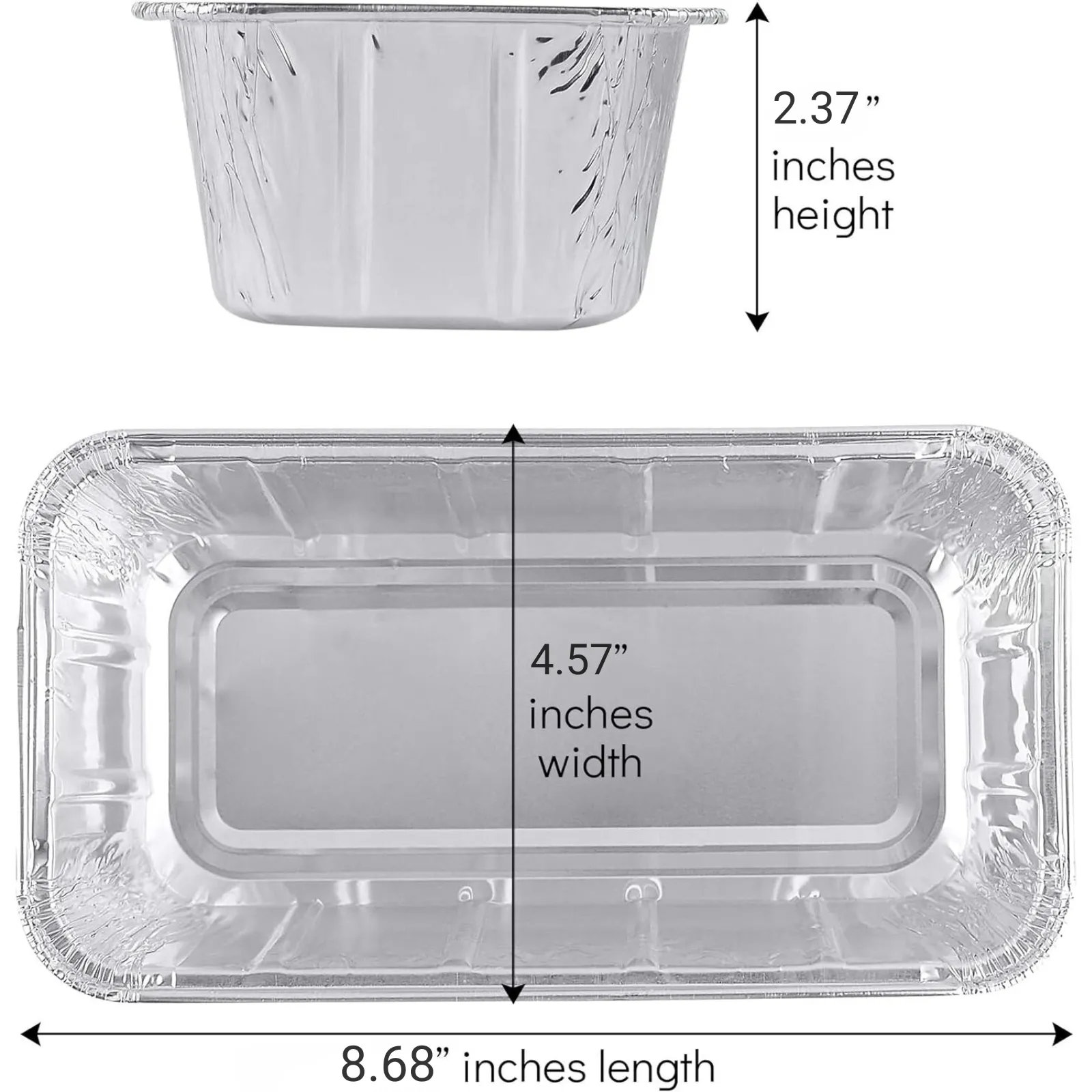 *WHOLESALE* Aluminum 2lb Rectangular Loaf Pans: Ideal for Baking | 500 CT/Case