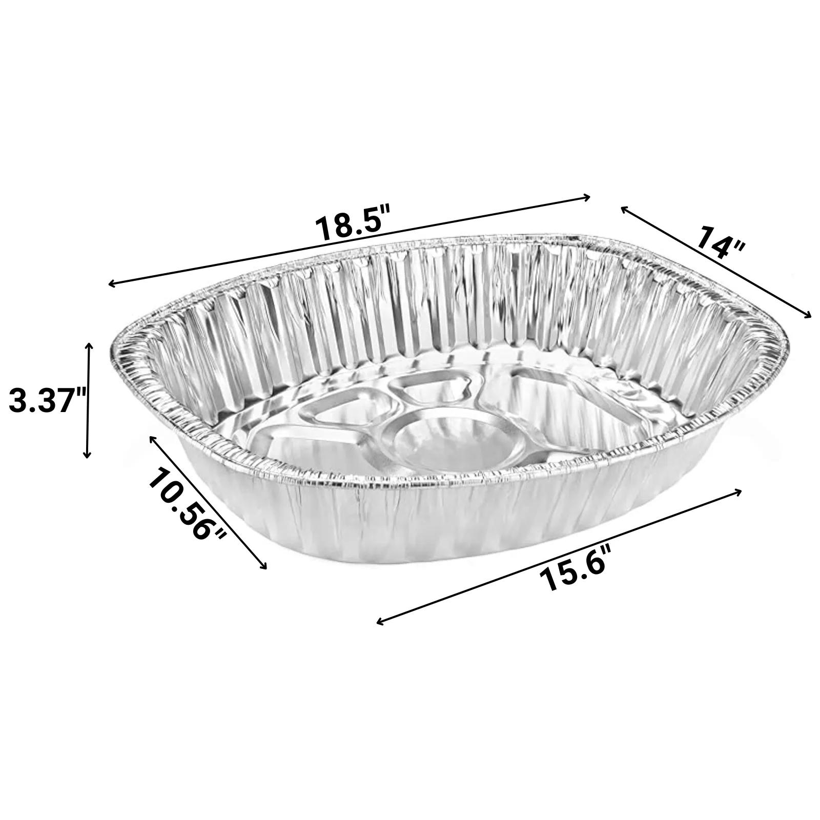 *WHOLESALE* Disposable Durable Large Oval Turkey Roaster Pans |100 ct/case