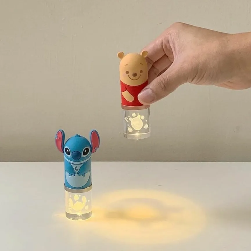 Winnie the Pooh and Stitch 3D Crystal Light