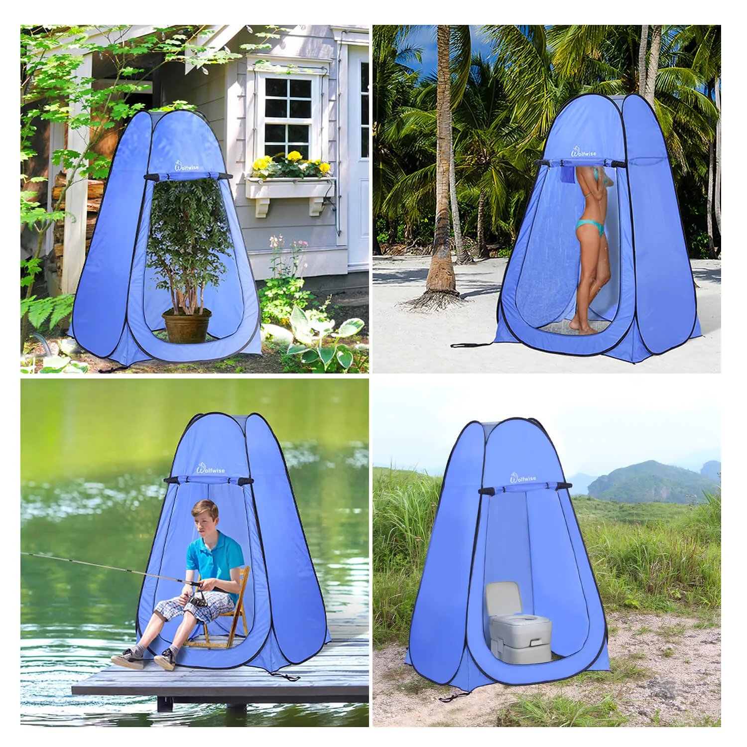 WolfWise Blazers A10 Pop up Privacy Tent Blue