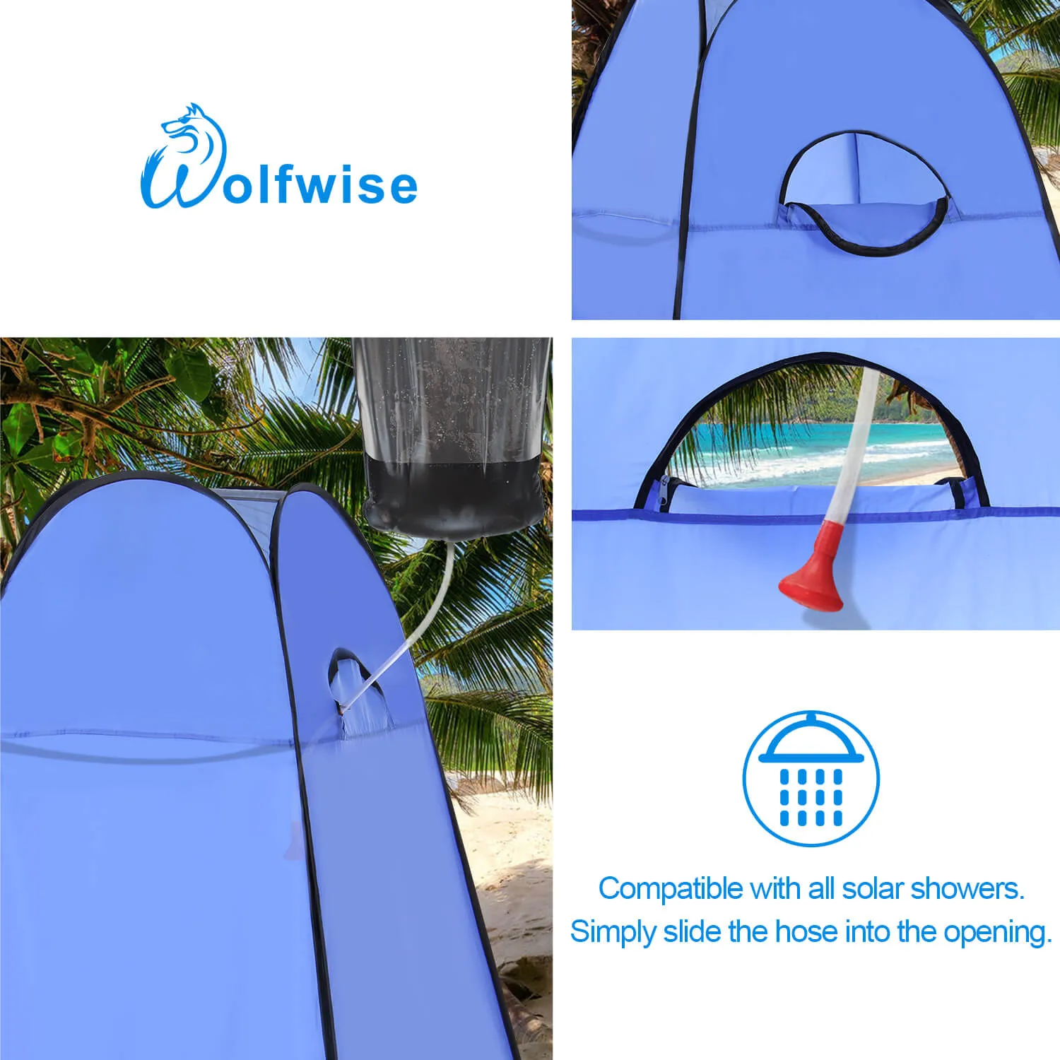 WolfWise Blazers A10 Pop up Privacy Tent Blue